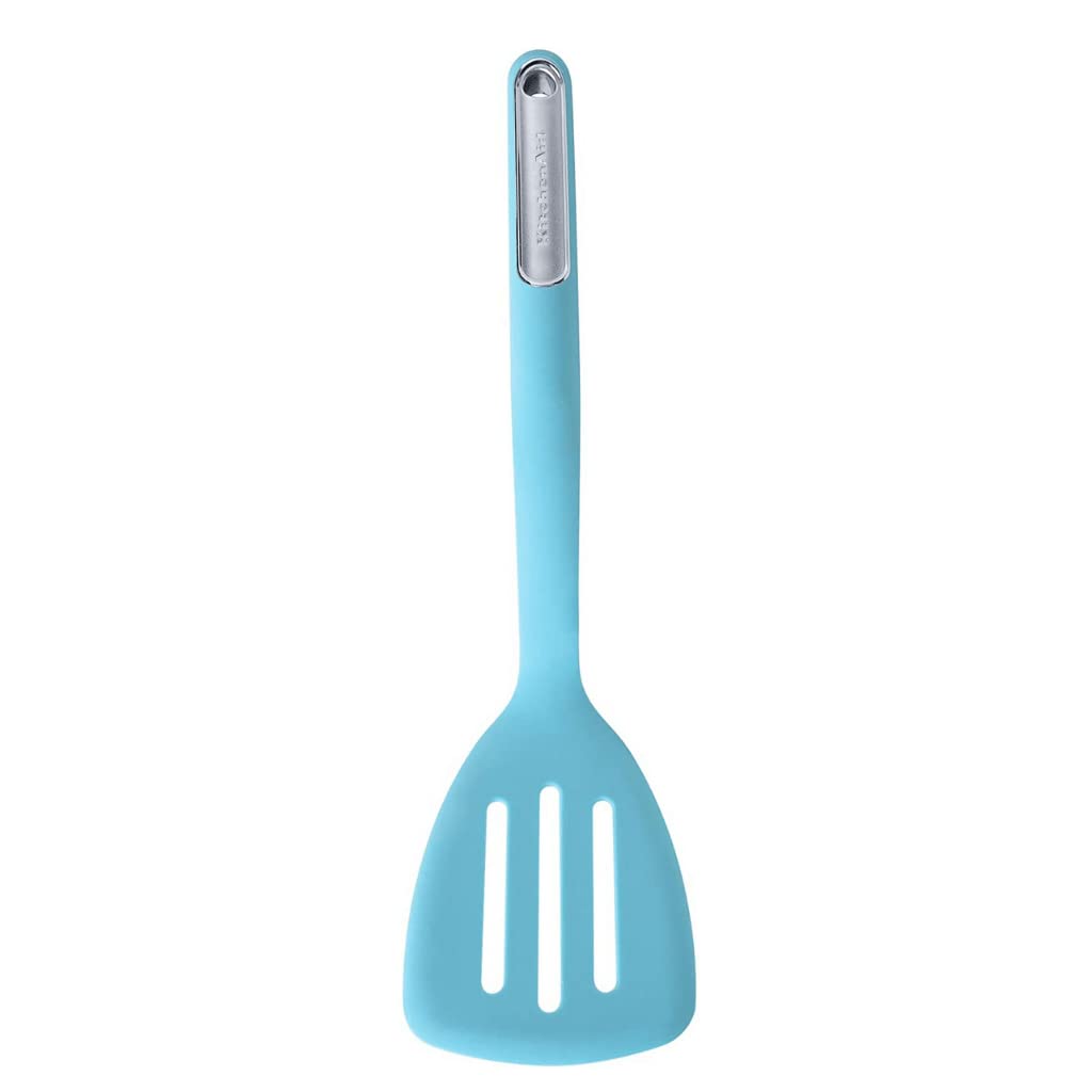 KitchenAid Silicone Slotted Turner, Aqua Sky