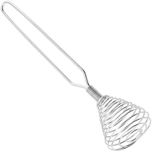 Mini French Spring Whisk,Stainless Steel Manual Eggbeater Hand Egg Mixer Whisk Blender Stirring Beater Cream Frother Flour Stirrer for Kitchen