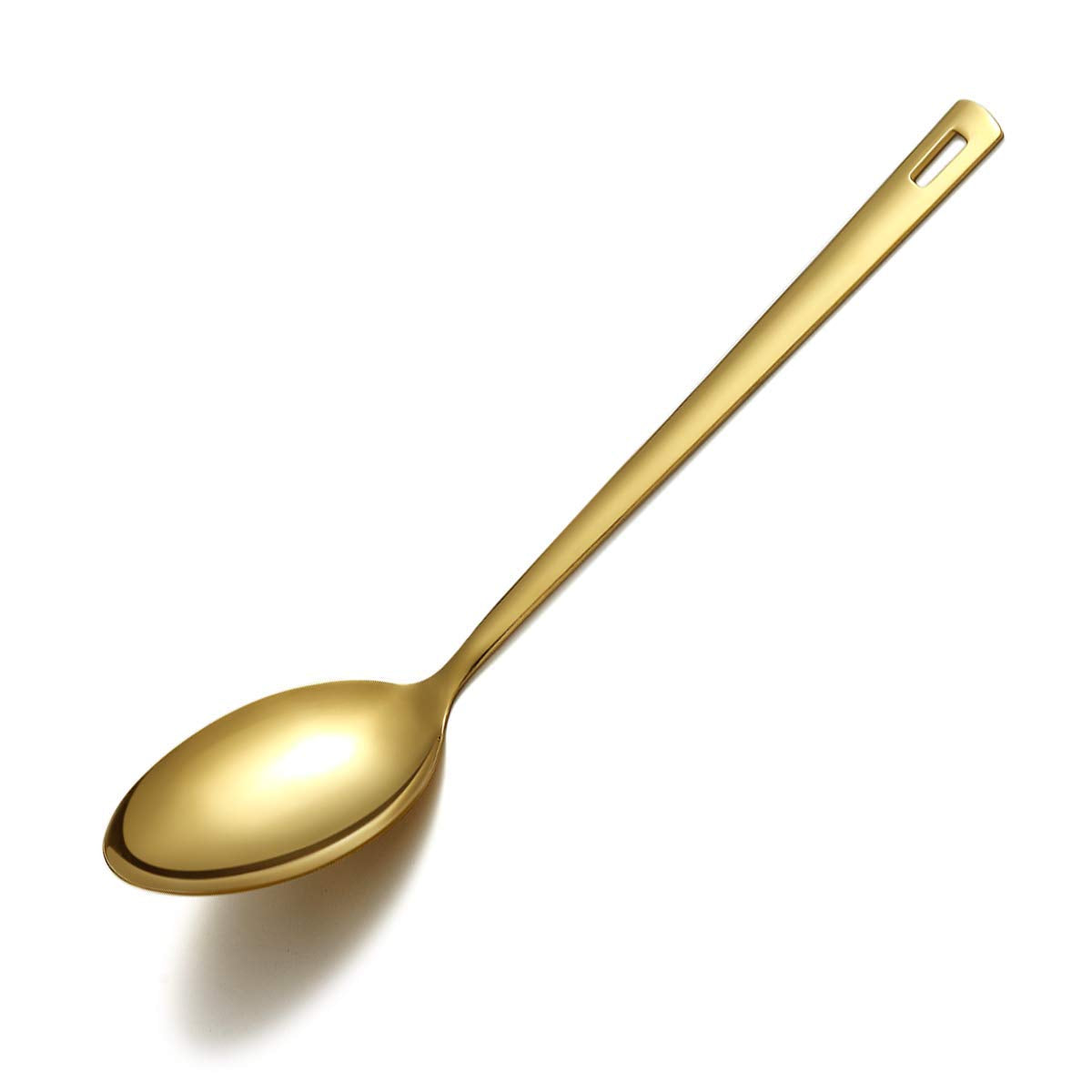 Gold Ladle, Berglander Stainless Steel Kitchen Ladle With Titainium Gold Plating, Soup Ladle, Cooking Ladle, Metal Soup Spoon For Cooking, Dishwasher Safe, Easy to Clean