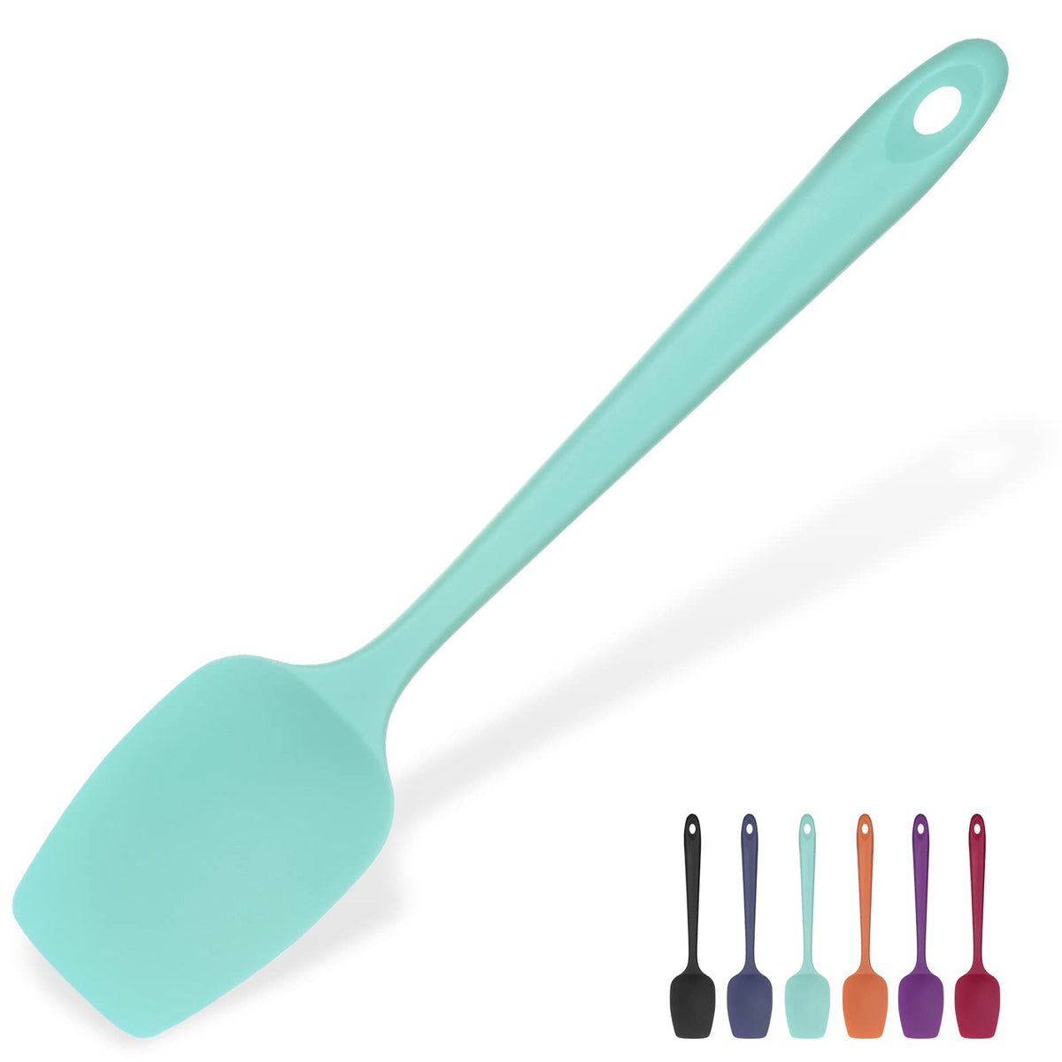U-Taste Silicone Large Spatula, 600ºF High Temp Scraper, 11.38in, Aqua Sky