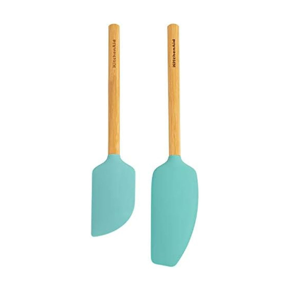 KitchenAid Bamboo Spatula Set, 2-Piece, Aqua Sky