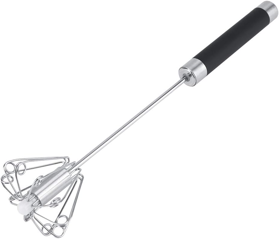 Fdit Egg Beater Rotatable Stainless Steel Whisk 26.5cm