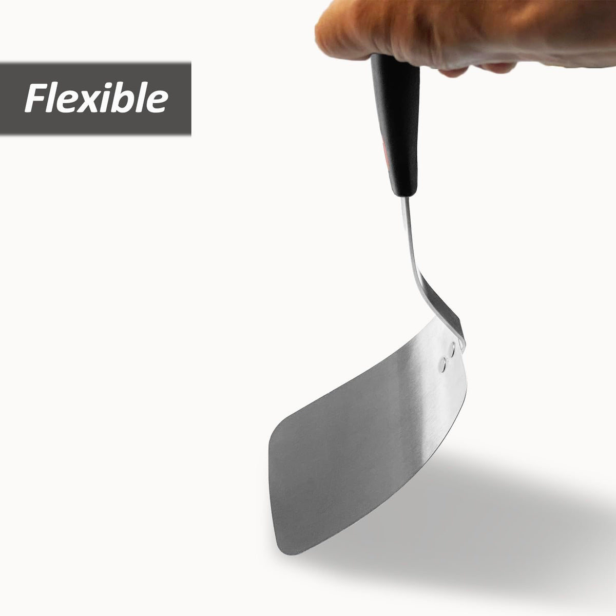 Stainless Steel Flexible Spatula, Thin Metal Turner, X' Large Solid