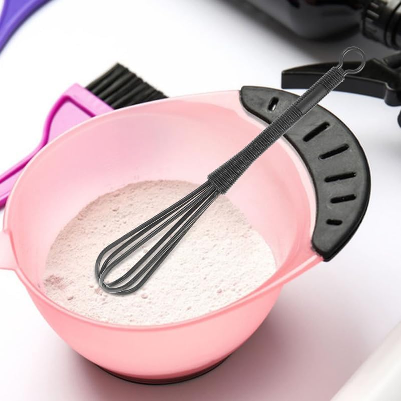 Homoyoyo Hair Color Whisk Manual Hair Dye Mixing Tool 6-piece Plastic Stirrer Set for Even Color Blending Salon Whisk for Home and Salon Use 6.77 X 0.98 in