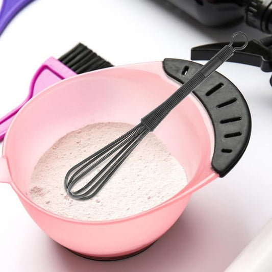Homoyoyo Hair Color Whisk Manual Hair Dye Mixing Tool 6-piece Plastic Stirrer Set for Even Color Blending Salon Whisk for Home and Salon Use 6.77 X 0.98 in