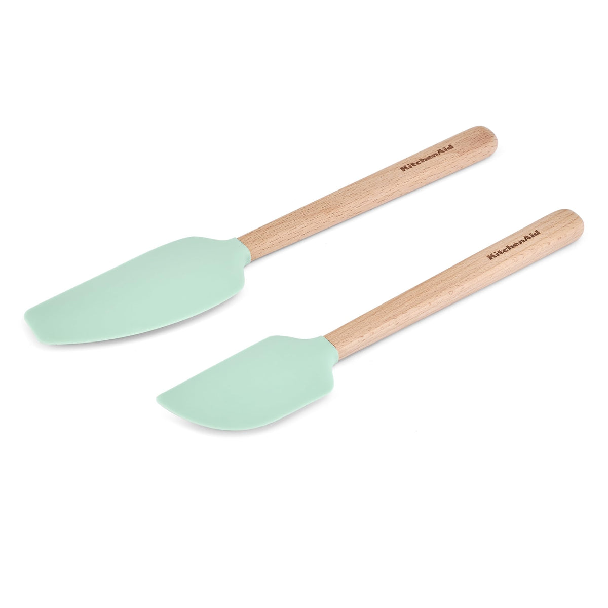KitchenAid Bamboo Spatula Set, 2-Piece, Aqua Sky