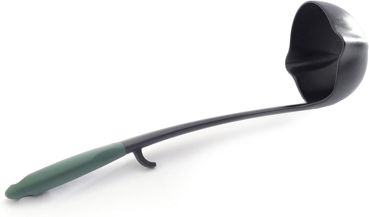 Norpro Dual-Spout Canning Ladle with Rim Hook and Long Handle, 6.5oz