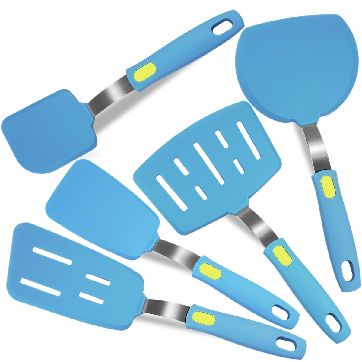 Silicone Spatula Set Turner 5-Pack Spatulas