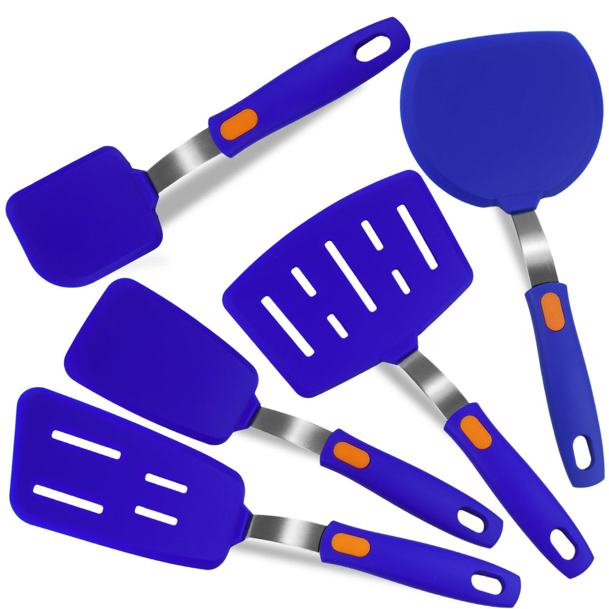 Silicone Spatula Set Turner 5-Pack Spatulas