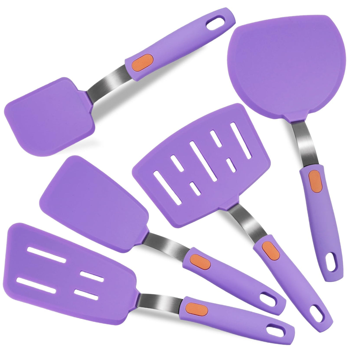 Silicone Spatula Set Turner 5-Pack Spatulas