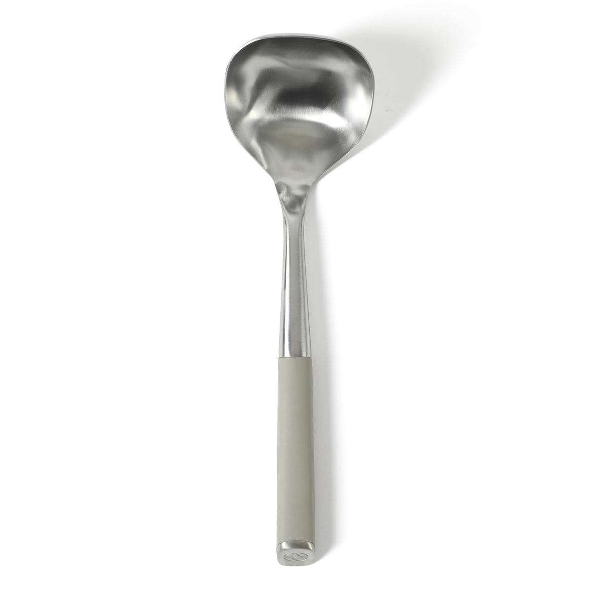 Calphalon Edge Soup Ladle, Stainless Steel Soup Ladle, Serving Ladle with Silicone Handle, Heat-Resistant Nonstick-Safe Kitchen Ladle for Soups, Sauces & Stews, Navy