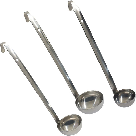 Hitefu 3 Pcs Stainless Steel Soup Ladle Set, 1 oz