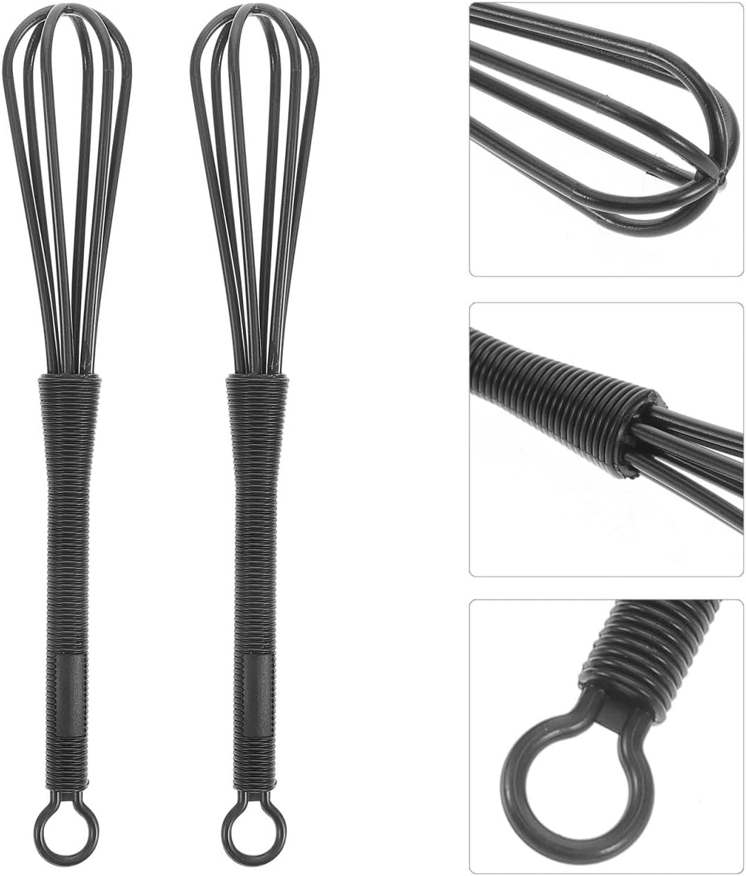 Hair Color Mixer Plastic Whisk 10 pack Black