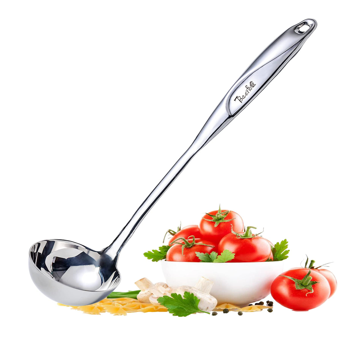 High Grade Soup Ladle, Cooking Ladle for Soup, Heat-proof Design of Hollow Handle, Gift for Family(4ouce/13.5 Inch)