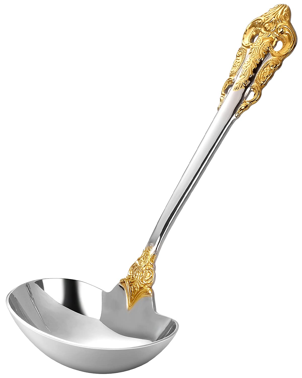 KEAWELL Luxury 2-Piece Gold Accent Gravy Ladle Set (2)
