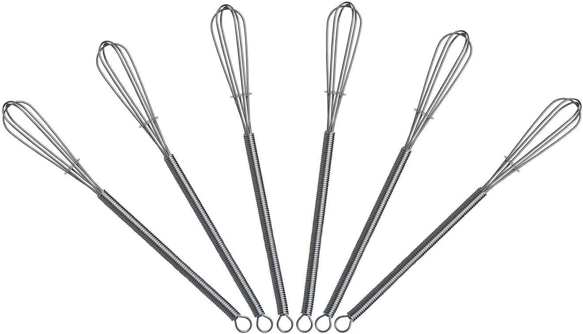5 inch Mini Wire Whisk 6 Pack - Stainless Steel