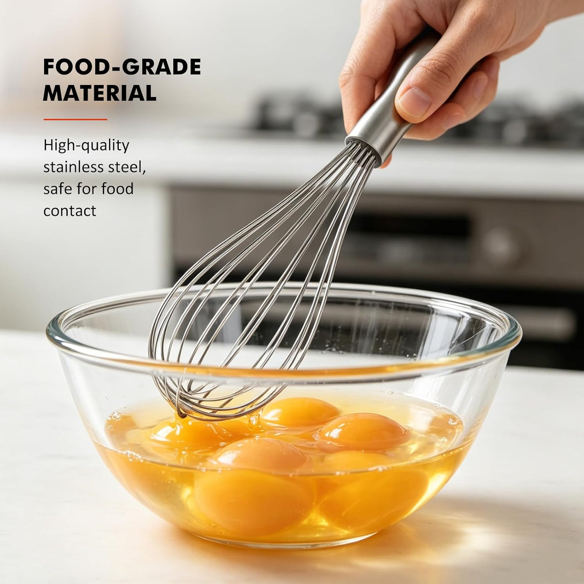 NileHome 18/10 Stainless Steel Whisk-10in,Kitchen Utensils for Cooking