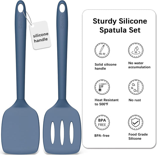 Coukre 2 Pack Silicone Spatula Set,High Heat Resistant, BPA-Free