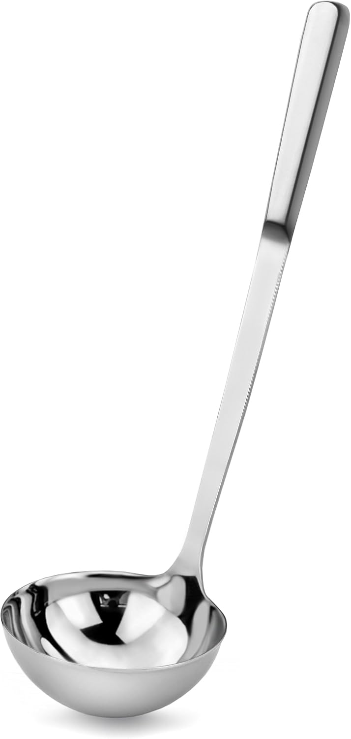 New Star Foodservice Deep Soup Ladle, 13.25", Stainless Steel, Silver