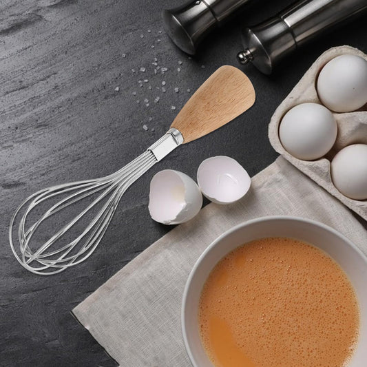 DECHOUS Small Wire Whisk for Cooking Manual Egg Beater Mixer Stainless Steel Whisking Tool for Beating Eggs Mixing Batter Stirring Sauces Kitchen Gadget 7.08 in