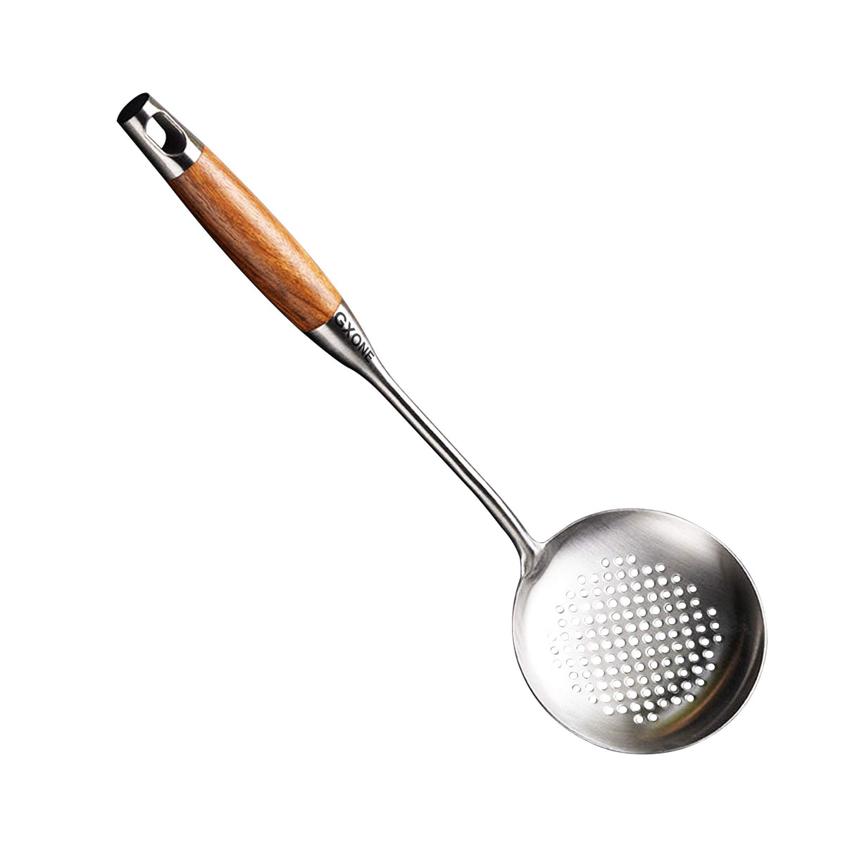 Soup Ladle,304 Stainless Steel Cooking Ladle with Wooden Handle,14.6Inch
