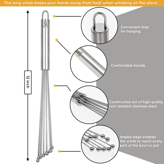 Stanless Steel Whisk (Extra Large 12 inch Stanless Ball Whisk)
