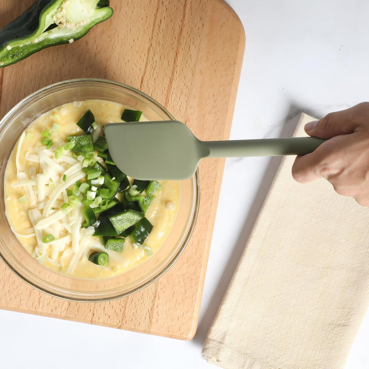 Sur La Table Kitchen Essential Mealcraft Silicone Spatula - Juniper Green