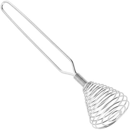 Mini French Spring Whisk,Stainless Steel Manual Eggbeater Hand Egg Mixer Whisk Blender Stirring Beater Cream Frother Flour Stirrer for Kitchen
