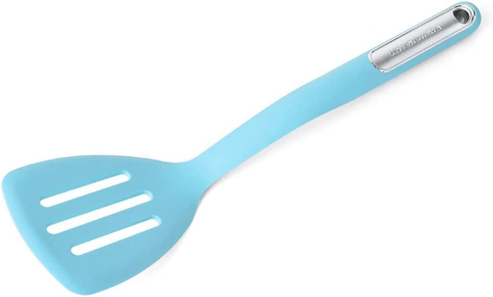 KitchenAid Silicone Slotted Turner, Aqua Sky