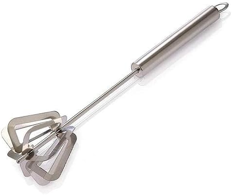 Power Free Hand Press Stainless Steel Egg Beater/Lassi/Butter Milk Maker/Mixer Hand Blender/Rawai, Frother, Stirring Hand Press Blender Pack of 1