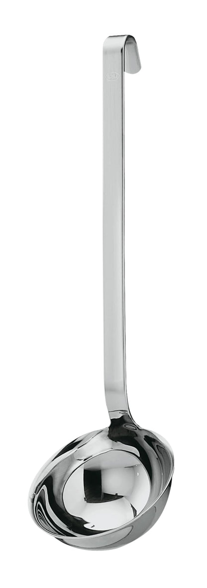 Rosle 10008 Stainless Steel Hooked Handle Ladle with Pouring Rim Serving Spoon 4.1 oz