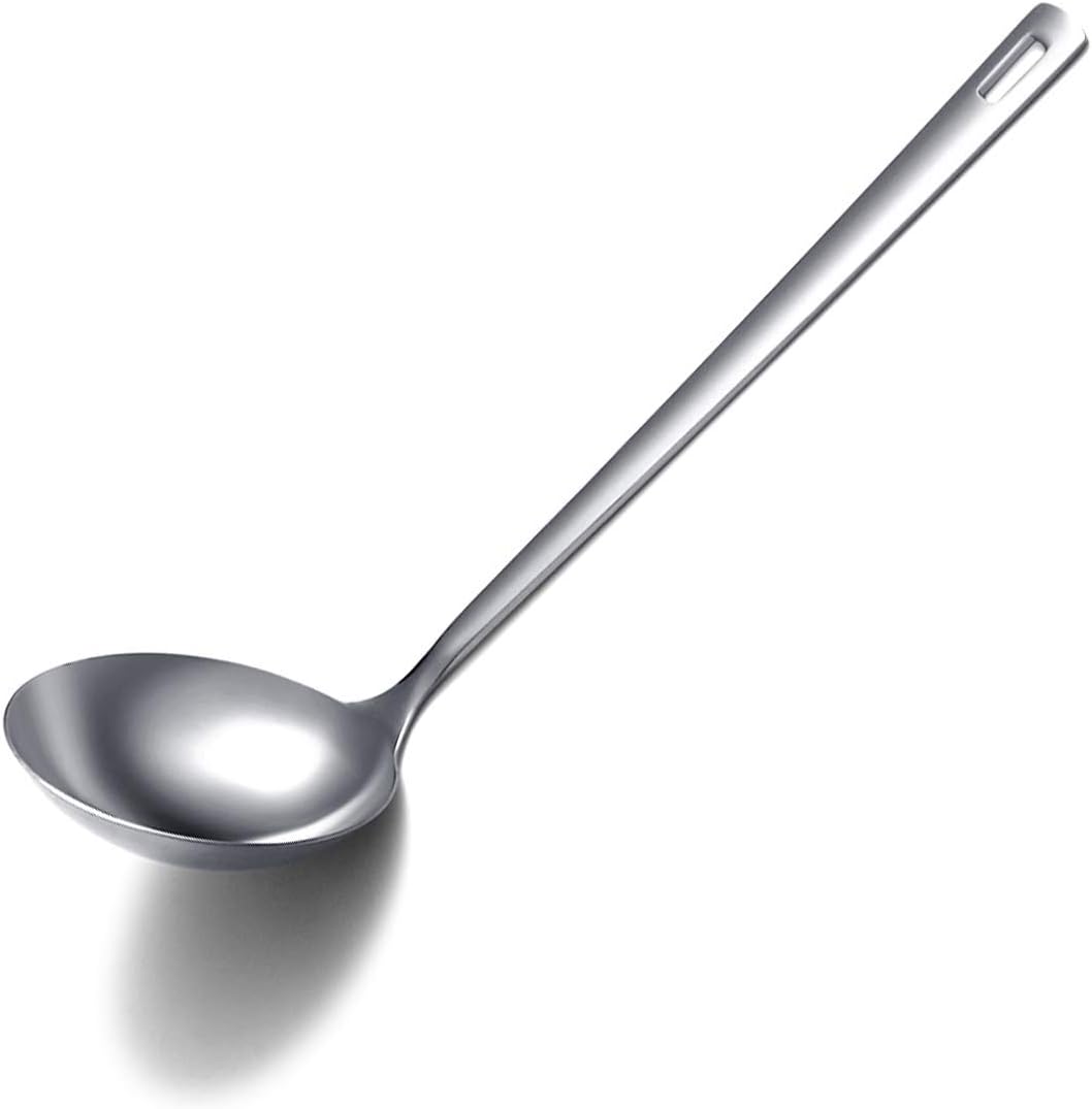 Stainless Steel Ladle, Berglander Soup Ladle, Cooking Ladle, Kitchen Ladle, Metal Soup Spoon For Cooking Non-Stick And Heat Resistant, Dishwasher Safe, Easy to Clean