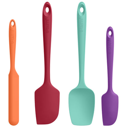 U-Taste Silicone Spatula Set with 600 Degrees Fahrenheit Heat Resistant (Teal/Aqua Sky)