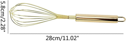 Egg Beater Gold Beater Stainless Steel Hand Whisk Mixer Tool Kitchen Whisks