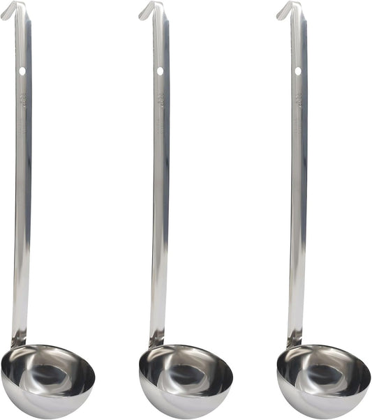 5 oz Stainless Steel Ladle, 3 Pcs, 11.8" Long Handle Length
