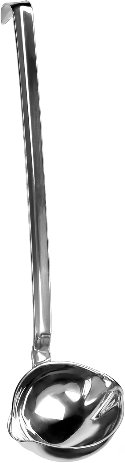 Fox Run Farm To Table Stainless Steel Canning Ladle, 13.8" Metal Soup Ladle