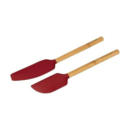 KitchenAid Bamboo Spatula Set, 2-Piece, Aqua Sky