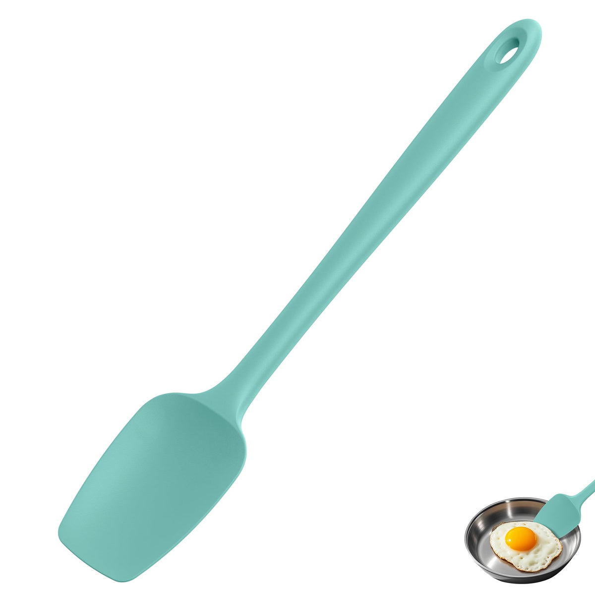 U-Taste Silicone Large Spatula, 600ºF High Temp Scraper, 11.38in, Aqua Sky