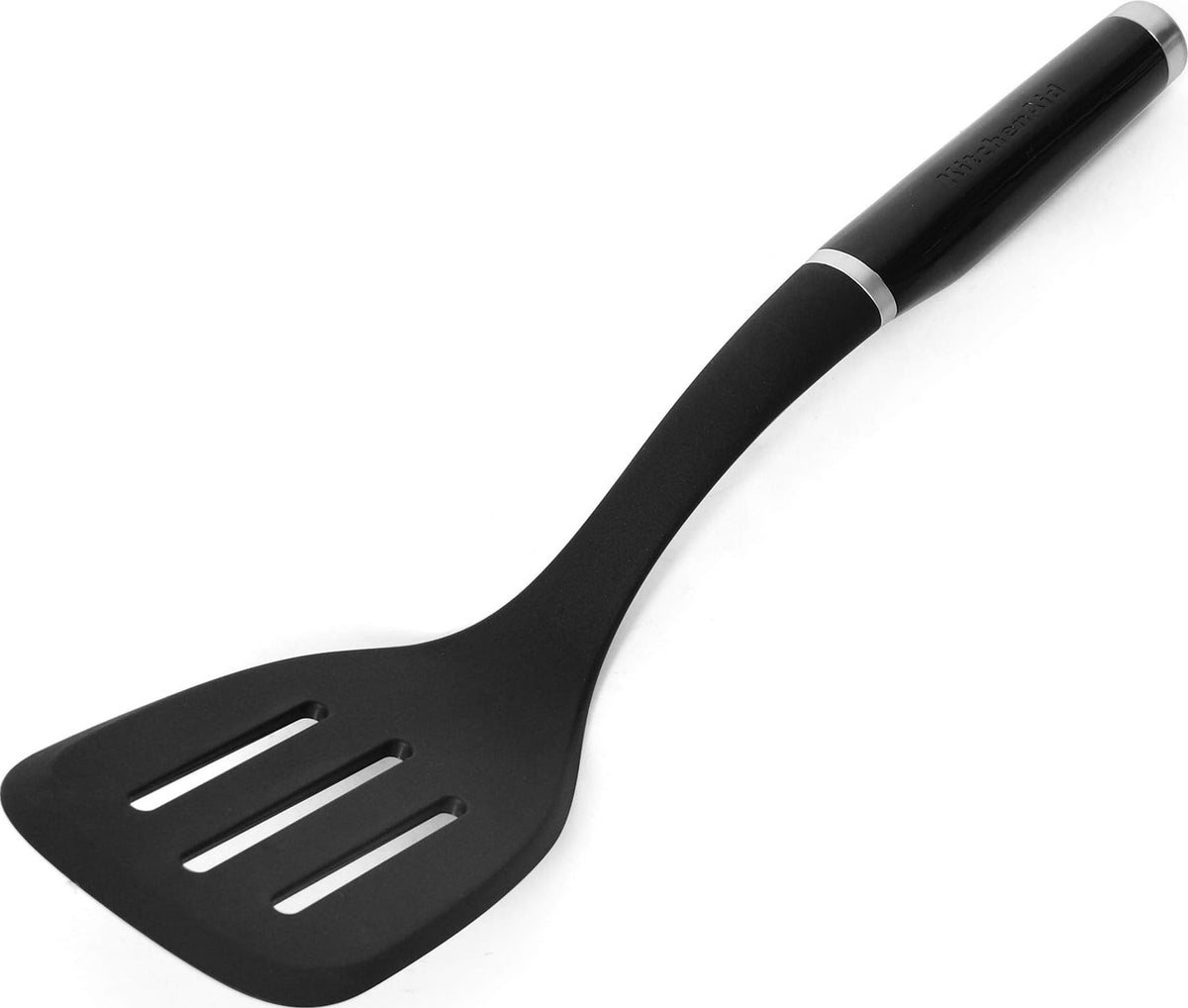 KitchenAid Classic Nylon Slotted Turner, 13.66-Inch, Black