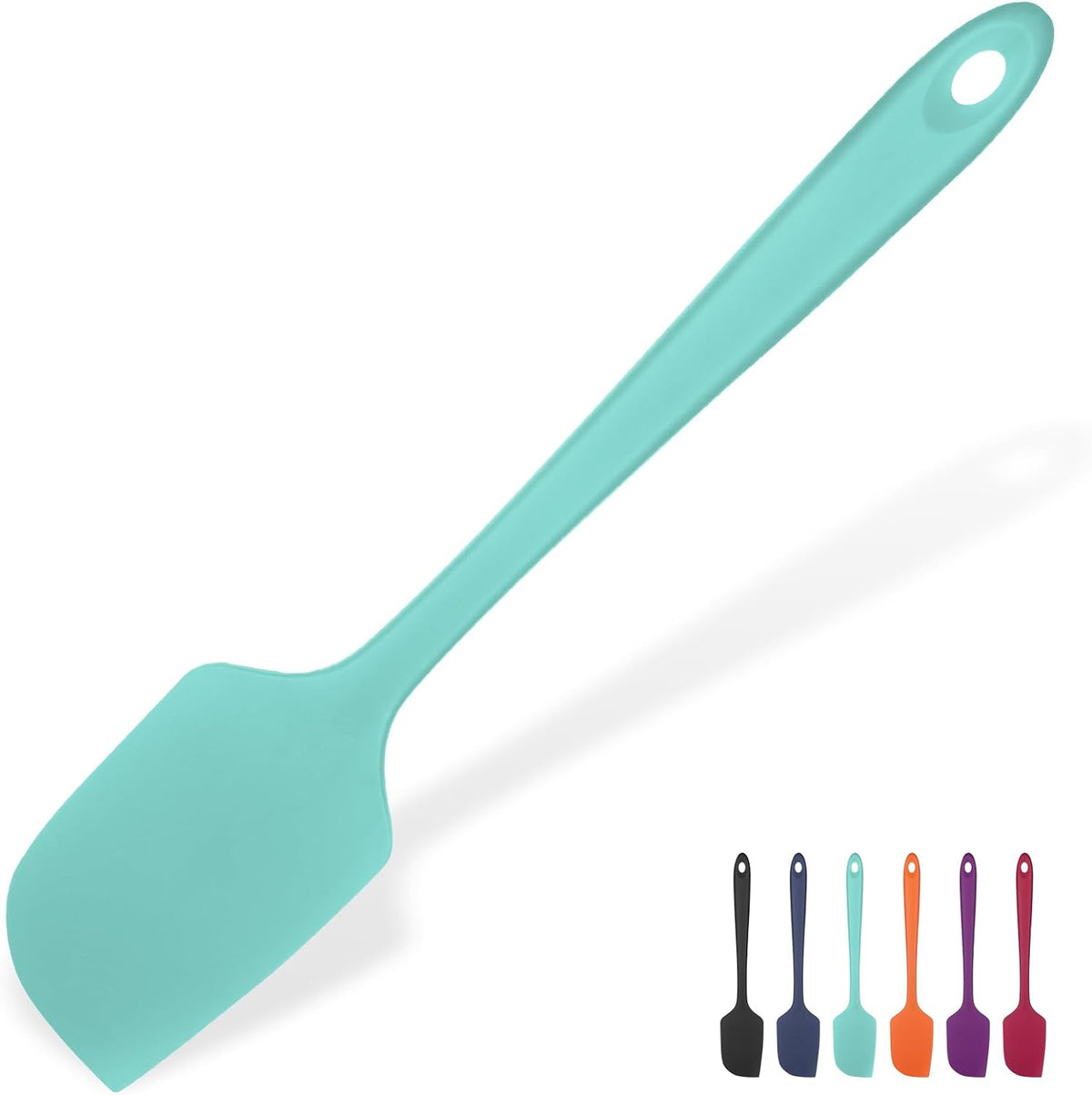 U-Taste Silicone Large Spatula, 600ºF High Temp Scraper, 11.38in, Aqua Sky