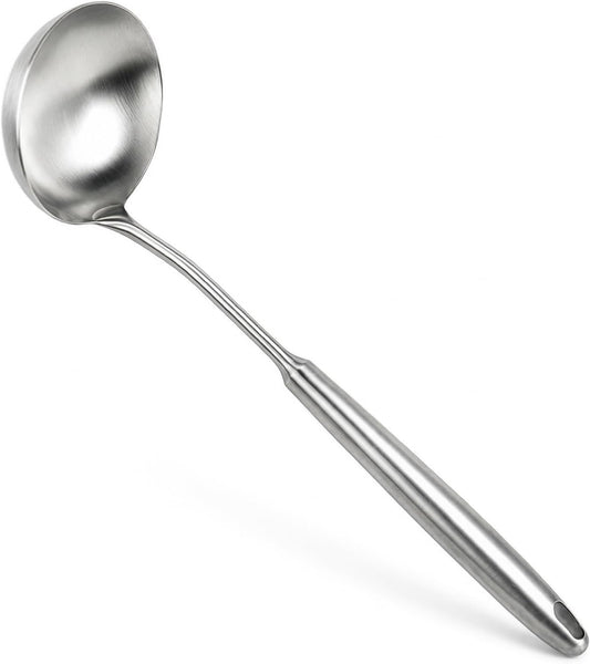 18/8 Stainless Steel Soup Ladle, Durable Metal Ladel, Serving Spoon