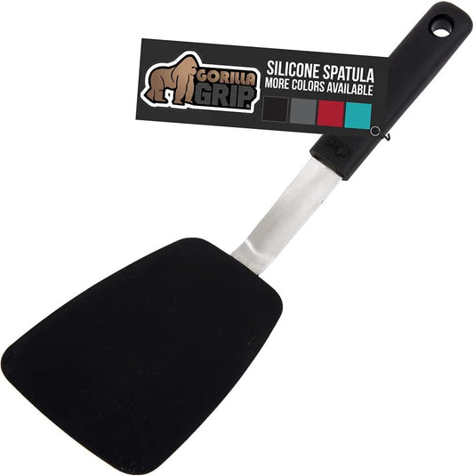 GORILLA GRIP Patented Nonstick Spatula for Frying Pan, 11.6 inch, Black