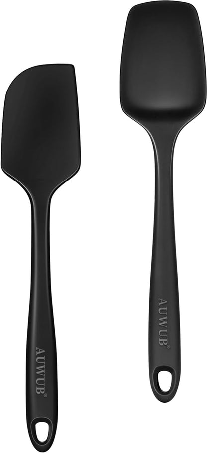Silicone Cooking Utensils Set 2PCS, Non-Stick Kitchen Spatula Set