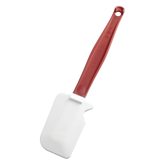 Rubbermaid Commercial Products High Heat Resistant Silicone Heavy Duty Spatula/Food Scraper 9.5-Inch 500°F Heat Resistant Red Handle for Baking/Cooking/Mixing Commercial Dishwasher Safe
