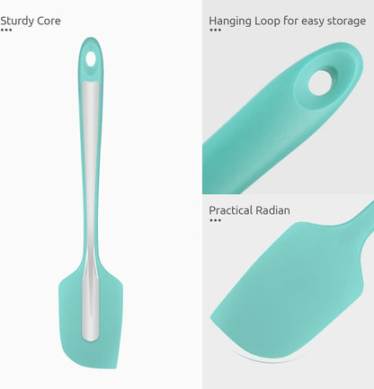 U-Taste Silicone Large Spatula, 600ºF High Temp Scraper, 11.38in, Aqua Sky