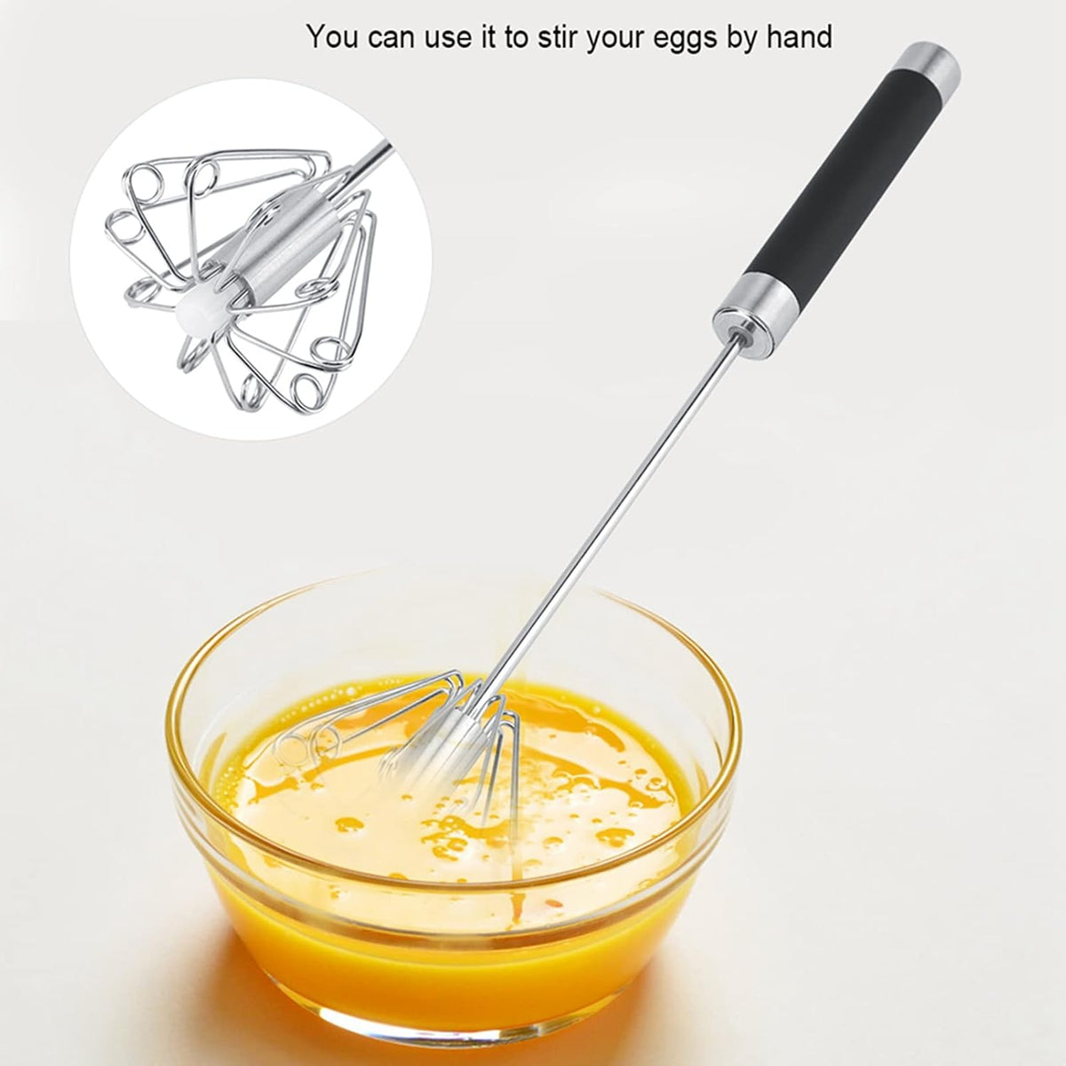 Semi-automatic Whisk Egg Beater