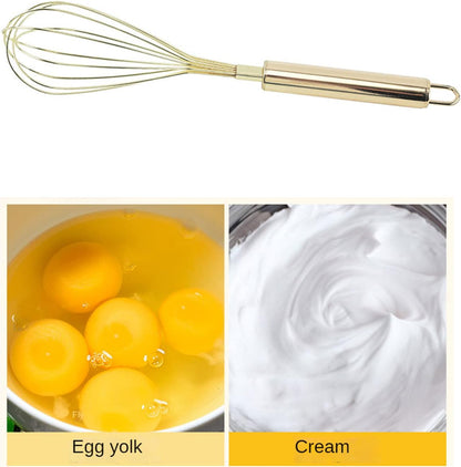 Egg Beater Gold Beater Stainless Steel Hand Whisk Mixer Tool Kitchen Whisks