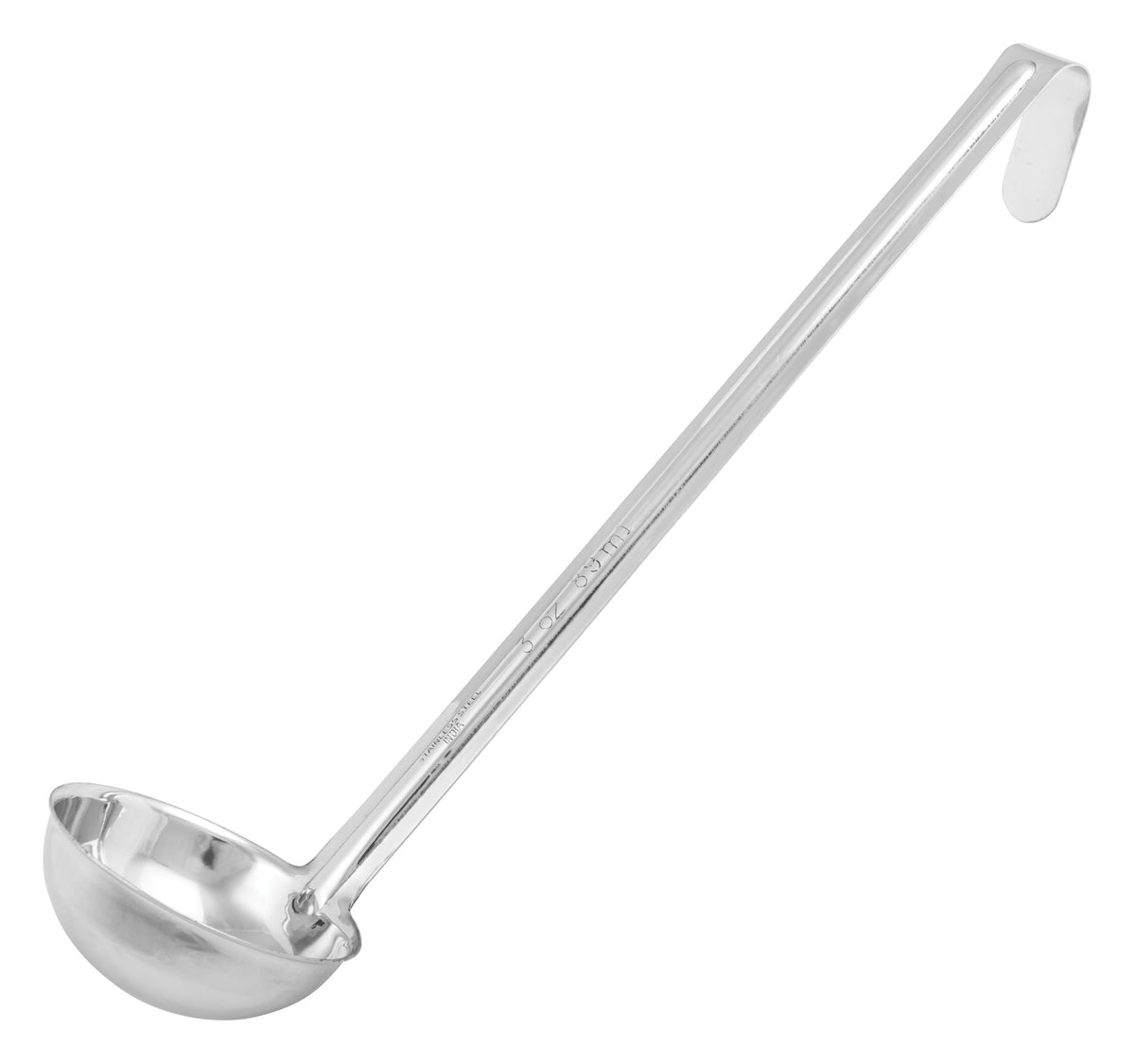 Winco 5 oz One-Piece Stainless Steel Ladle