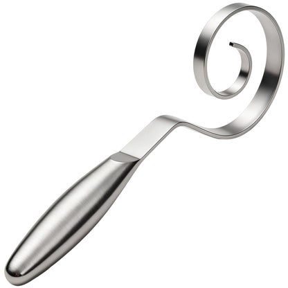 Maxjoy Danish Dough Whisk, Stainless Steel Wood Handle for Sourdough Bread