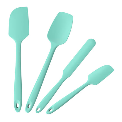 Doosu 600°F Heat Resistant Silicone Spatula Scrapers (Set of 3, Black)